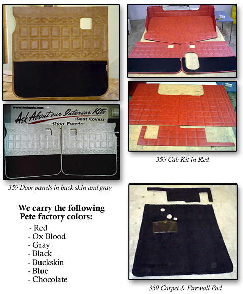 359 Door panels & Red Cab Kit